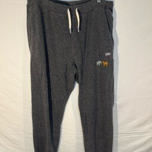 Women’s FIGS Gray Jogger Sweatpants With Animal Designs Medium.